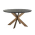 Bonita Parquet Black & Brass Frame Circle 4 Seater Dining Table
